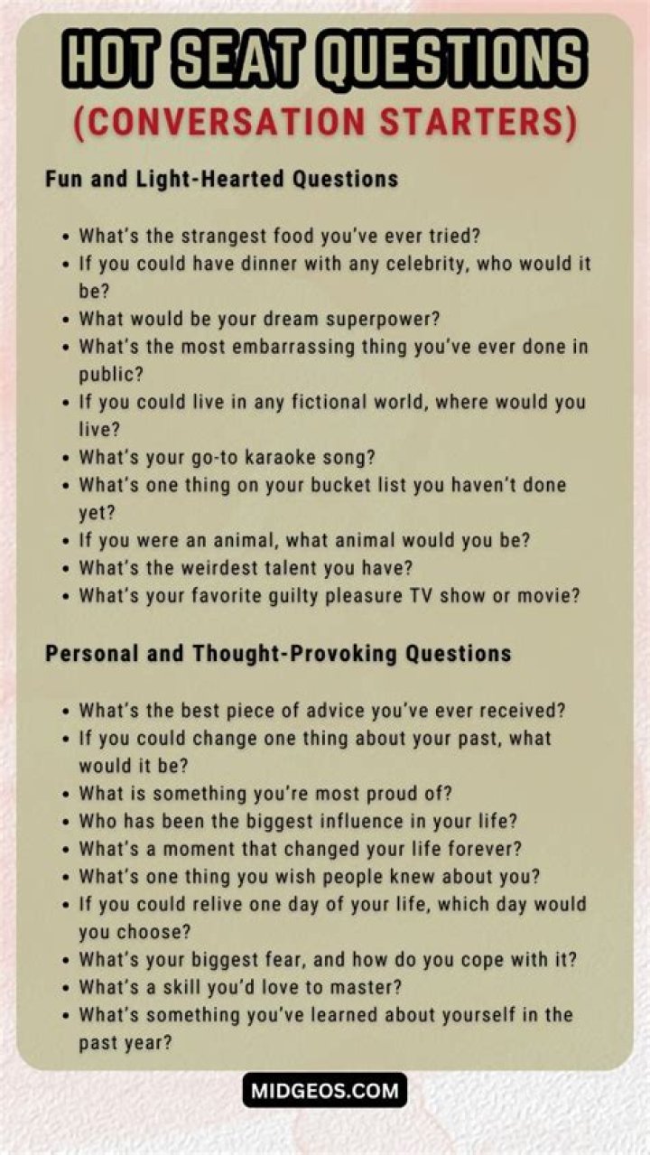 Uncovering the Truth: Engaging Hot Seat Questions for Every Occasion